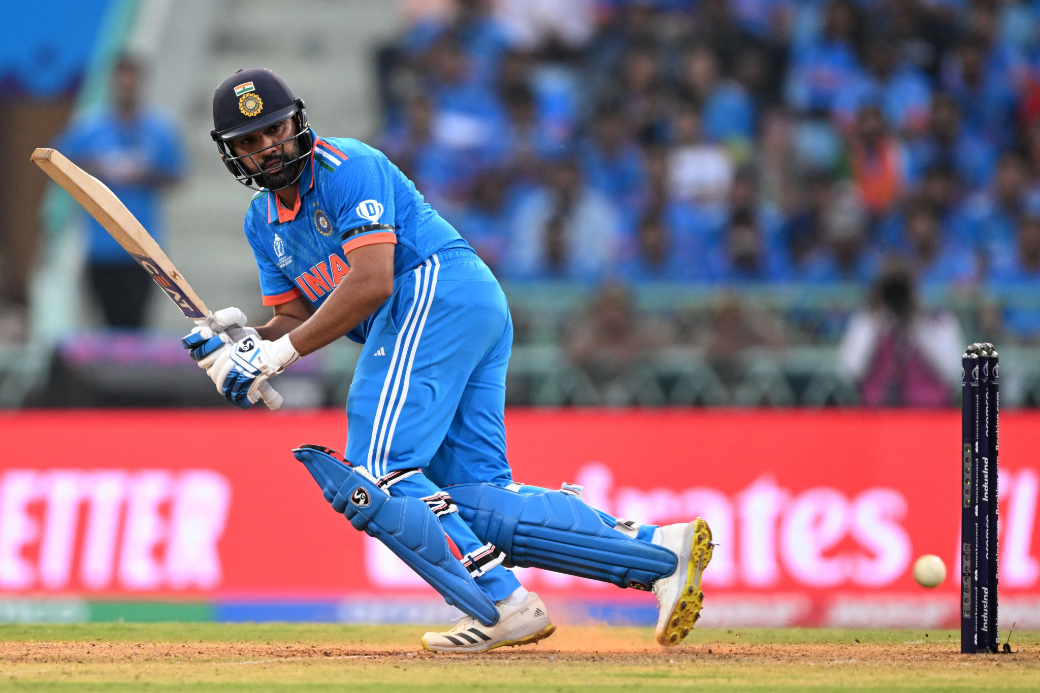 Rohit Sharma's 87 was crucial for India as they took a 100-run win over defending champions England in the Cricket World Cup ©Getty Images