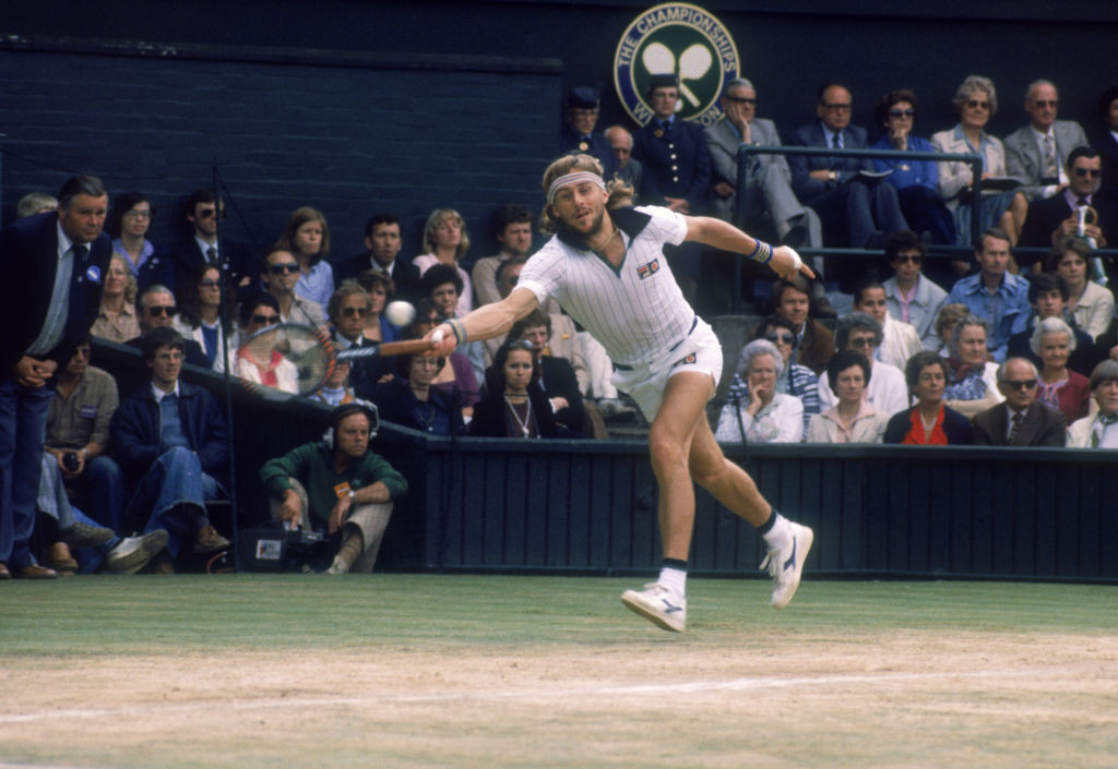 Björn Borg at the peak of his game, winning a fifth consecutive Wimbledon title in 1980, a  year before effectively walking away from the sport ©Getty Images