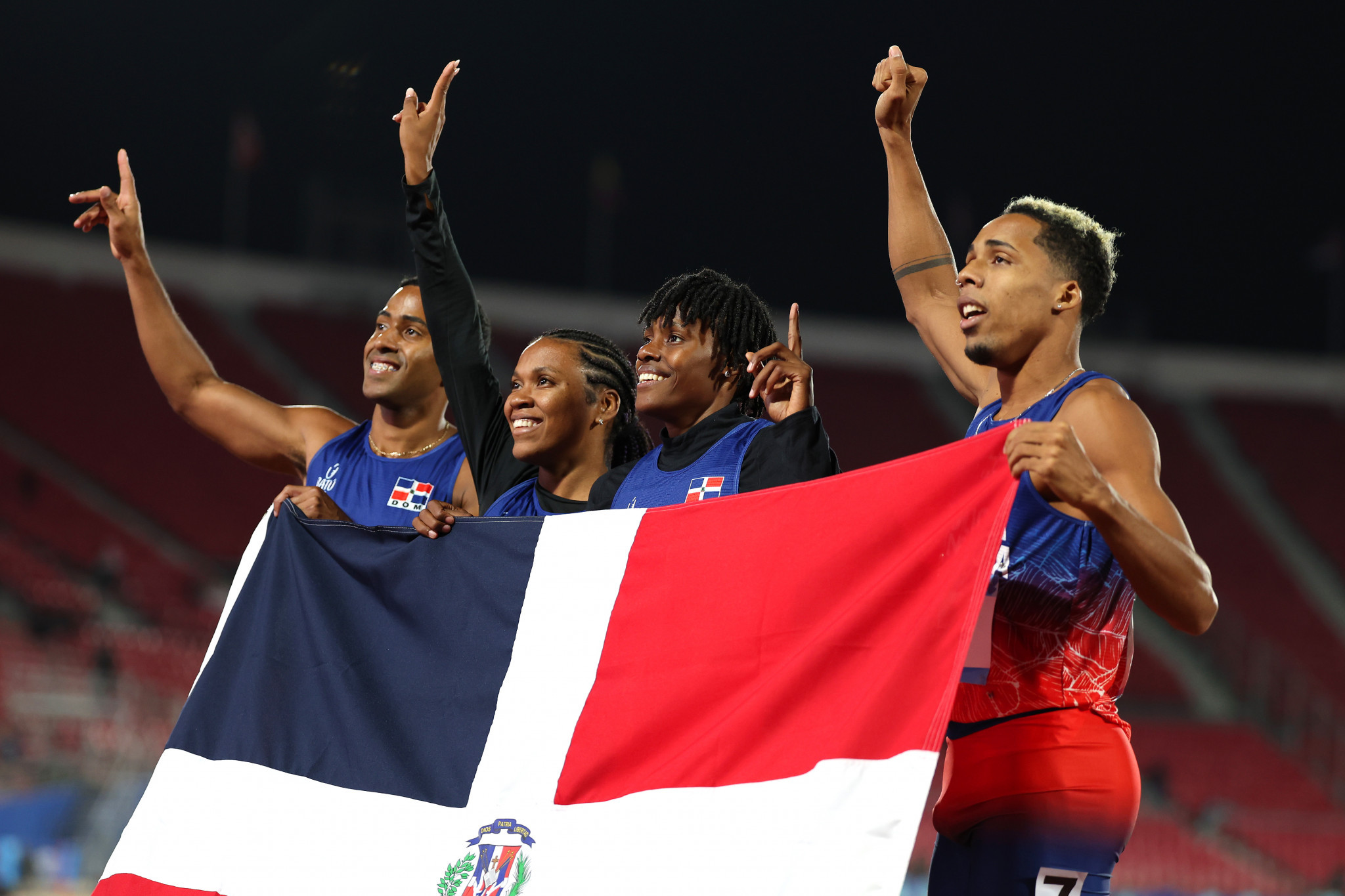 Dominican Republic earned the mixed 4x400m relay gold to finish the first day of track and field athletics at the Pan American Games  ©Getty Images