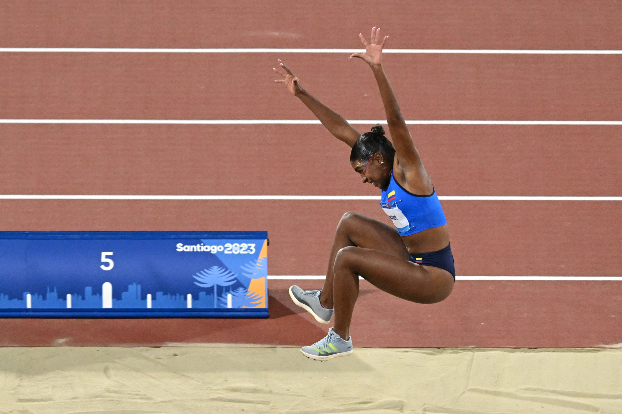 Colombia's Natalia Carolina Linares Gonzalez won the women's long jump final with a leap of 6.66 metres ©Getty Images

