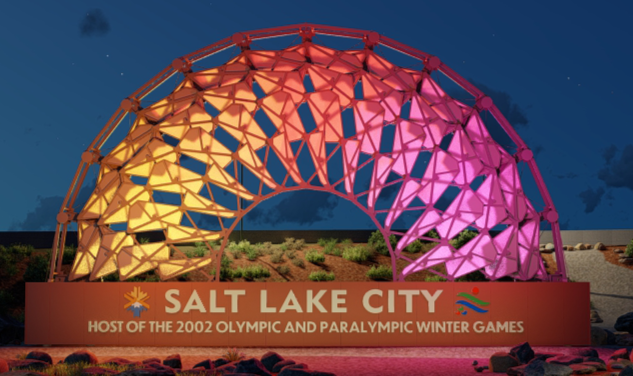The arch was previously part of the Salt Lake City 2002 medal plaza ©Utah Sports Commission