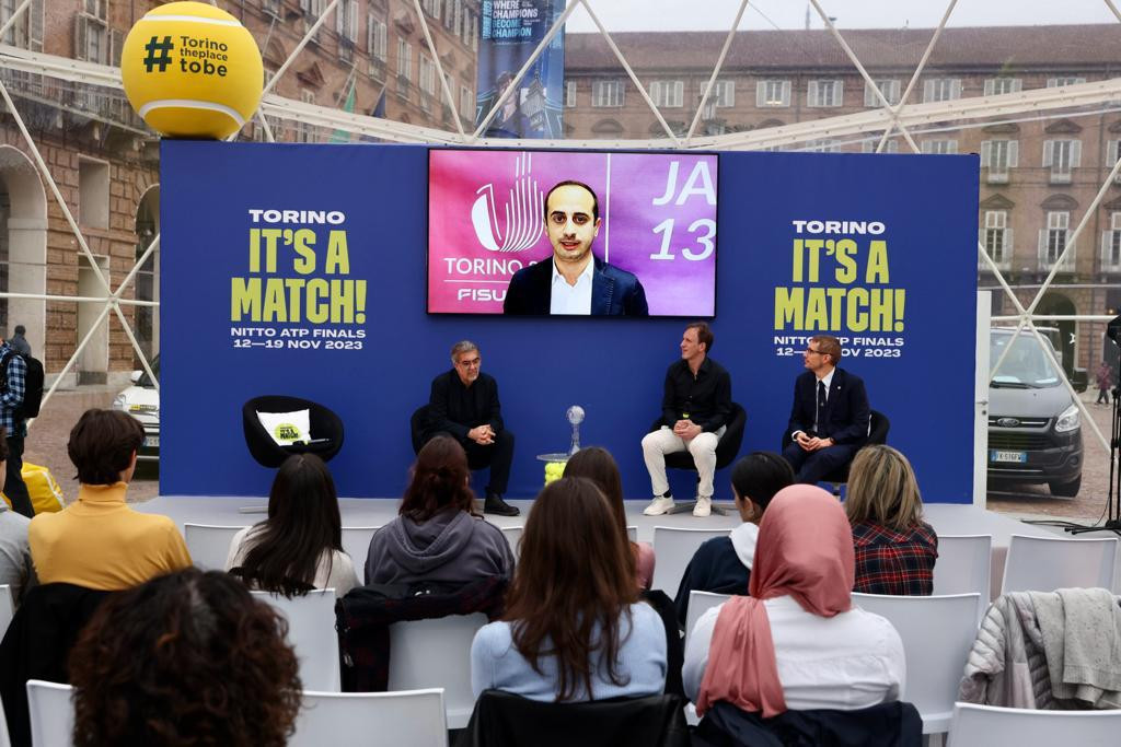  the historic first Universiade open to para-student athletes, announced yesterday afternoon by the president of the Torino 2025 Organising Committee Alessandro Ciro Sciretti during the talk on the FISU Games organised at Casa Tennis in Piazza Castello ©wugtorino2025