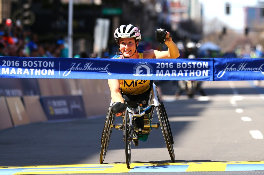 Tatyana McFadden won the Boston Marathon on Monday (April 18)