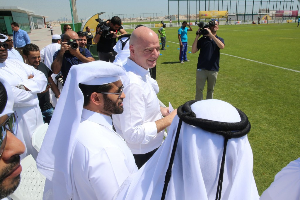 Gianni Infantino made the announcement on his first working visit as FIFA President to the 2022 World Cup host country
