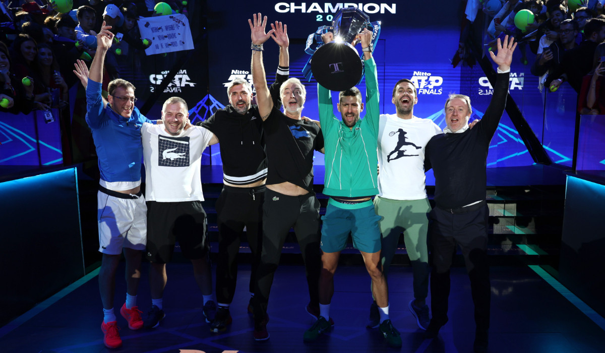 Nole celebrated another great success with his team. © Getty Images