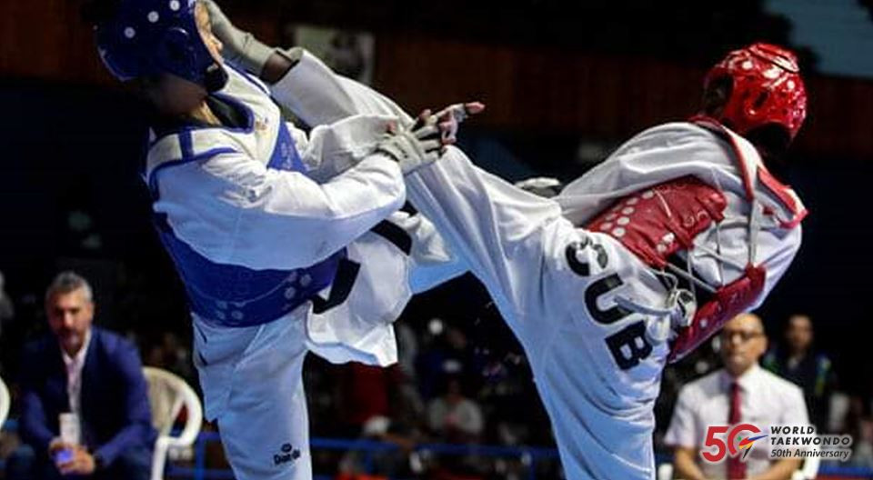 Lilisbet Rodriguez Rivero (from the right) in action © World Taekwando