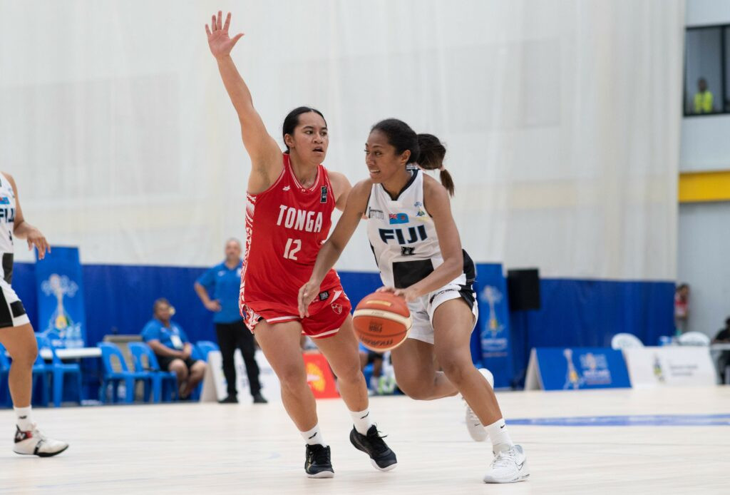 Tonga Vs. Fiji in basketball -  Photos: Junior Wasi, Pacific Games News Service.
