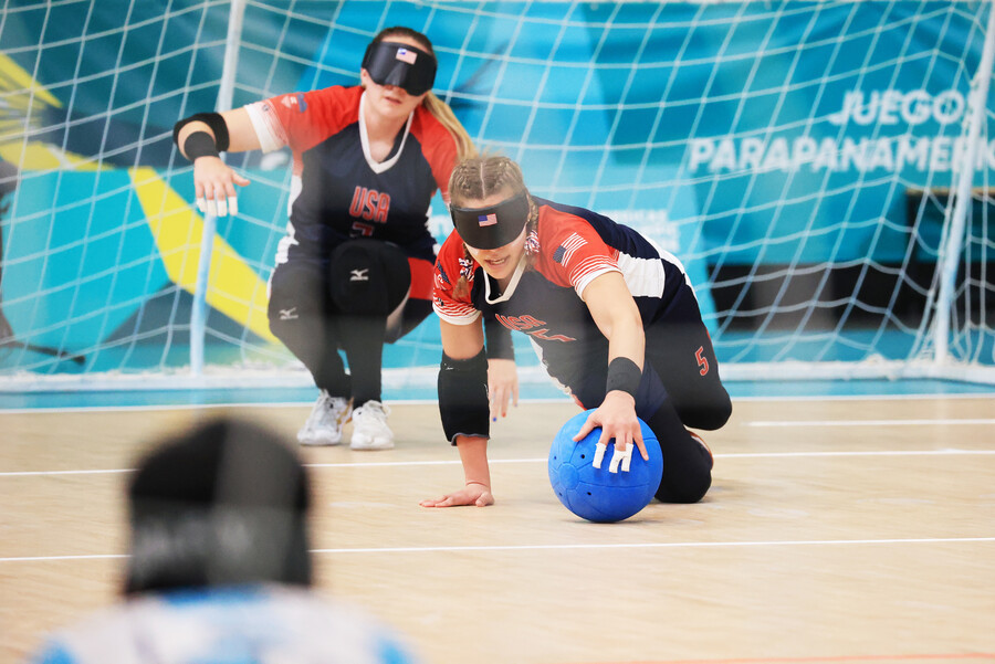 Goalball competition between Usa vs Argentina semi-finals at the Santiago 2023 Parapan American Games at the Paralympic Sports Center of the National Stadium on November 23 in Santiago, Chile. (Foto: Christian Zapata/Parapanamericanos Stgo 2023 via Photosport)