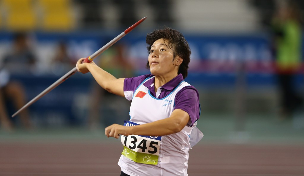 Yuping Zhao broke the women's F12 javelin world record