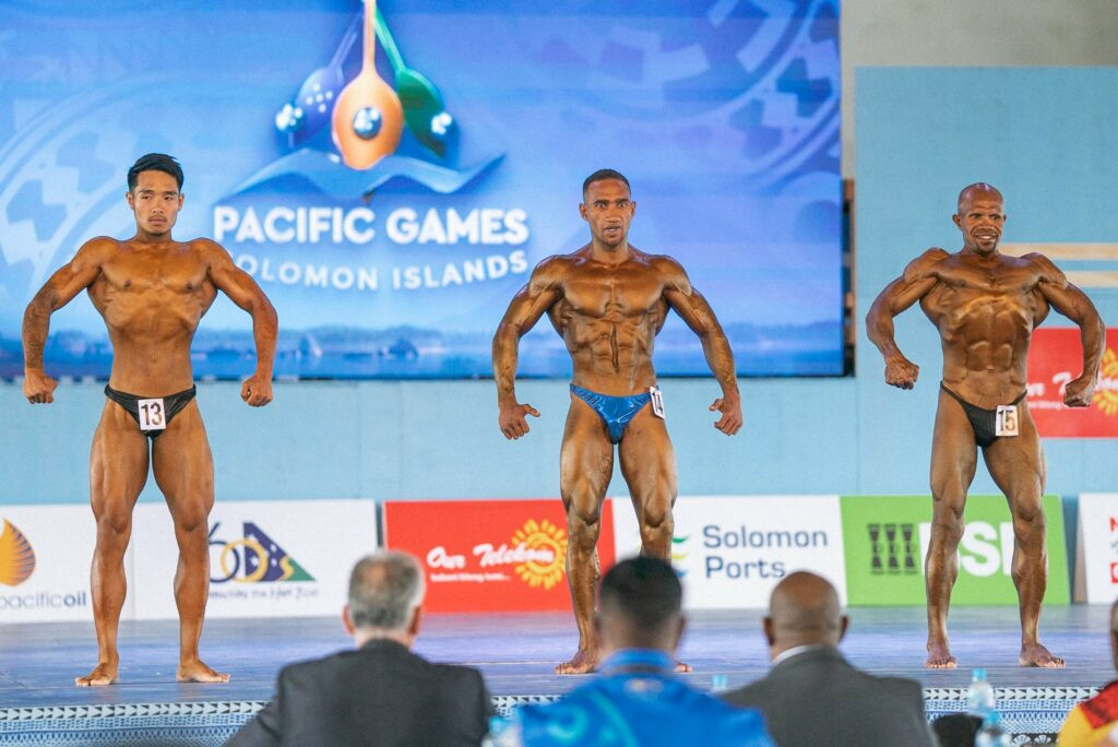 Solomon Islands won medals in 10 out of 13 bodybuilding events. Photos: Junior Wasi, Pacific Games News Service
