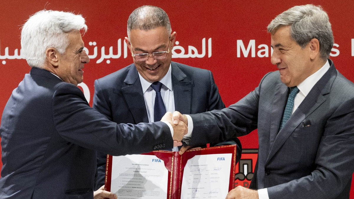 Morocco, Portugal, and Spain sign FIFA World Cup 2030 bidding agreement. RFEF