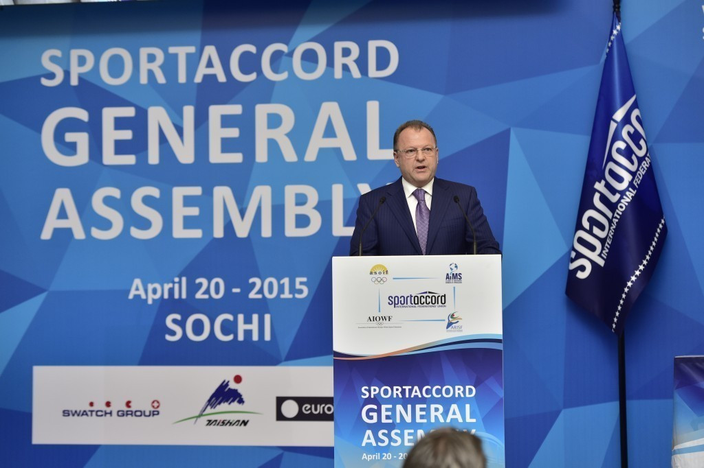 Former SportAccord President Marius Vizer again criticised the International Olympic Committee at this year's SportAccord Convention in Lausanne but not as aggressively as he had done at Sochi in 2015 ©Getty Images