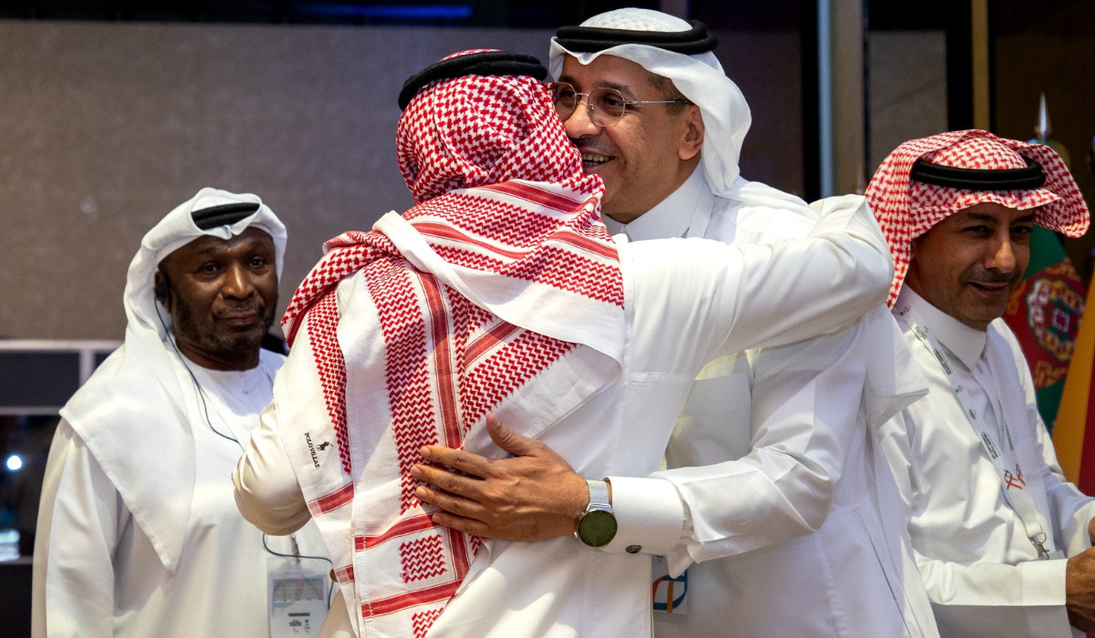 NPC Saudi Arabia's Abdulraheem Alshiekh (right), elected one of the vice presidents. APC