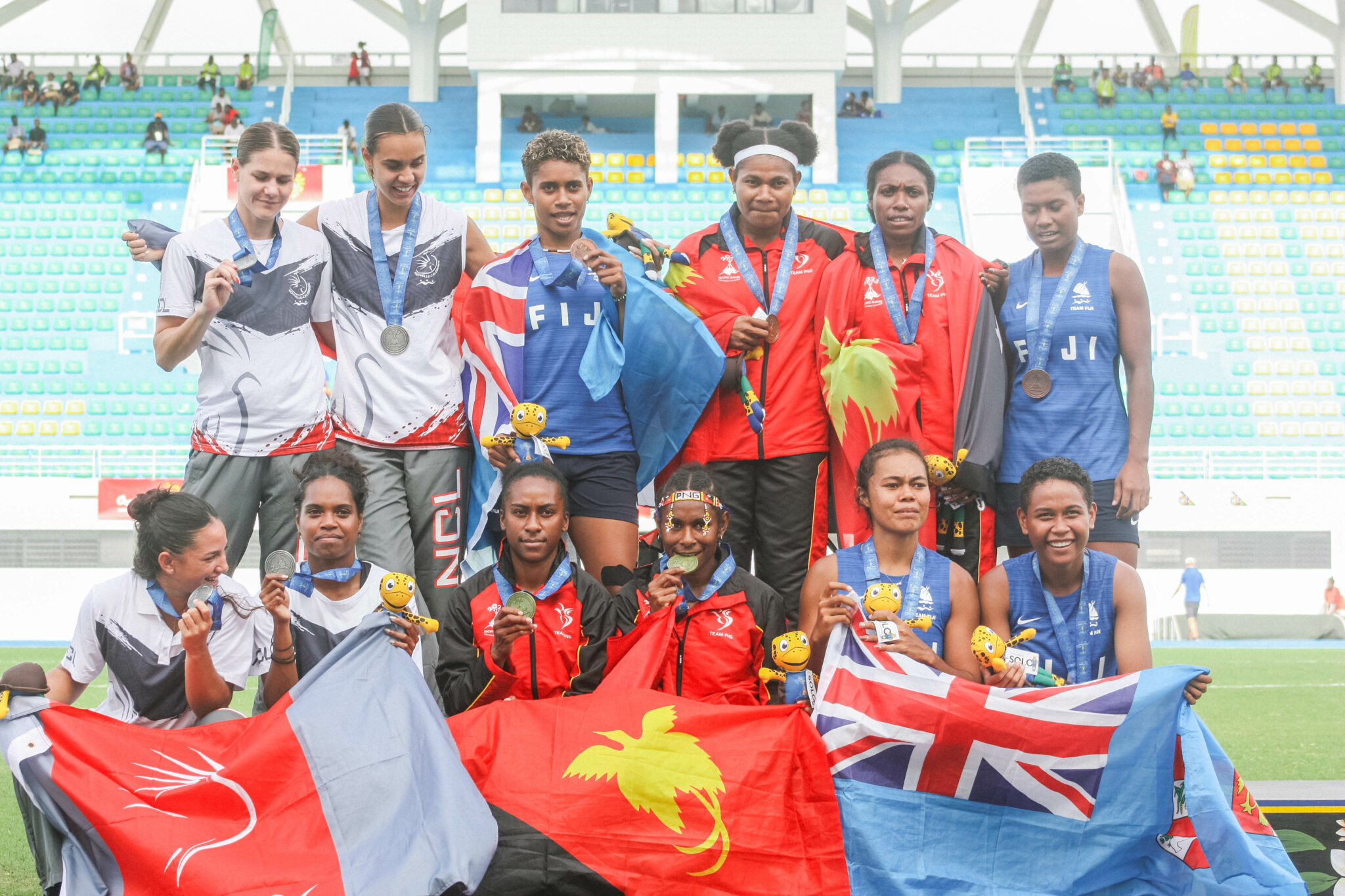 PNG win women’s 4x100m relay while team of Fijian students claims bronze - Photo: , Pacific Games News Service


