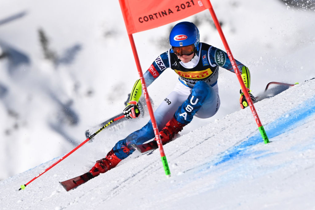 American Mikaela Shiffrin in Cortina d'Ampezzo in 2021. © Getty Images