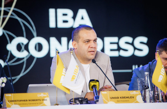 Umar Kremlev, president of  IBA, during the Congress in Dubai. IBA