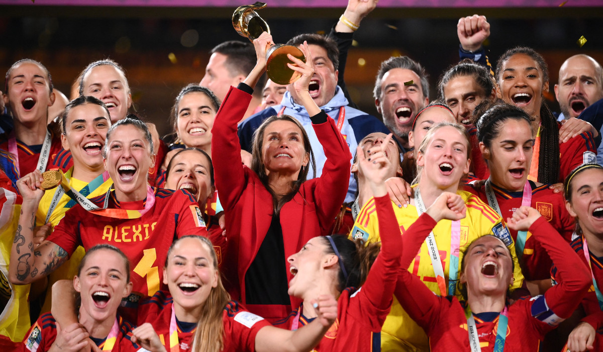 Spain celebrates their epic victory at the 2023 FIFA World Cup in Sydney. © Getty Images