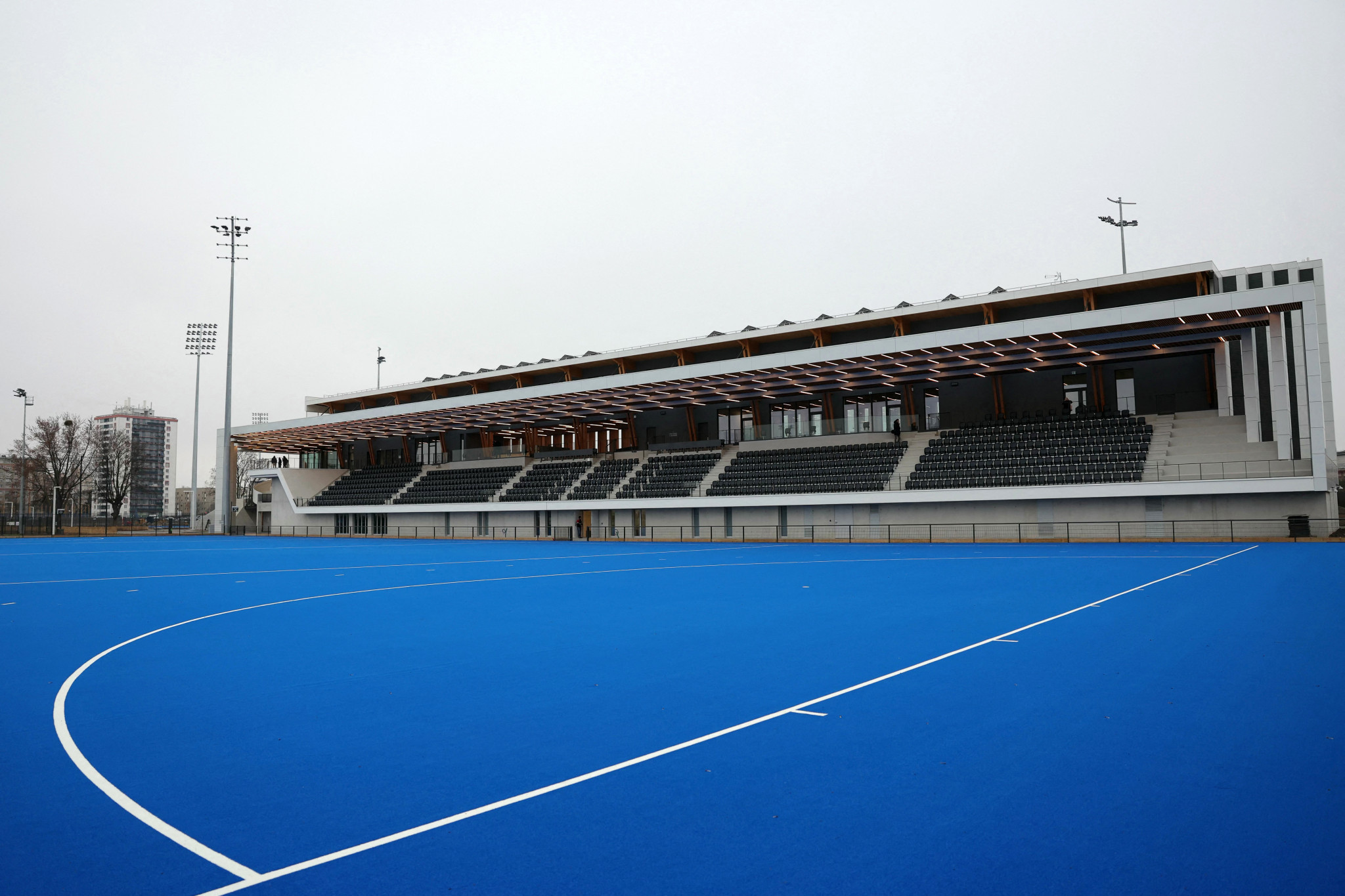 Yves-du-Manoir stadium one of the venue for Olympic Games 2024, after being modernised. Getty Images
