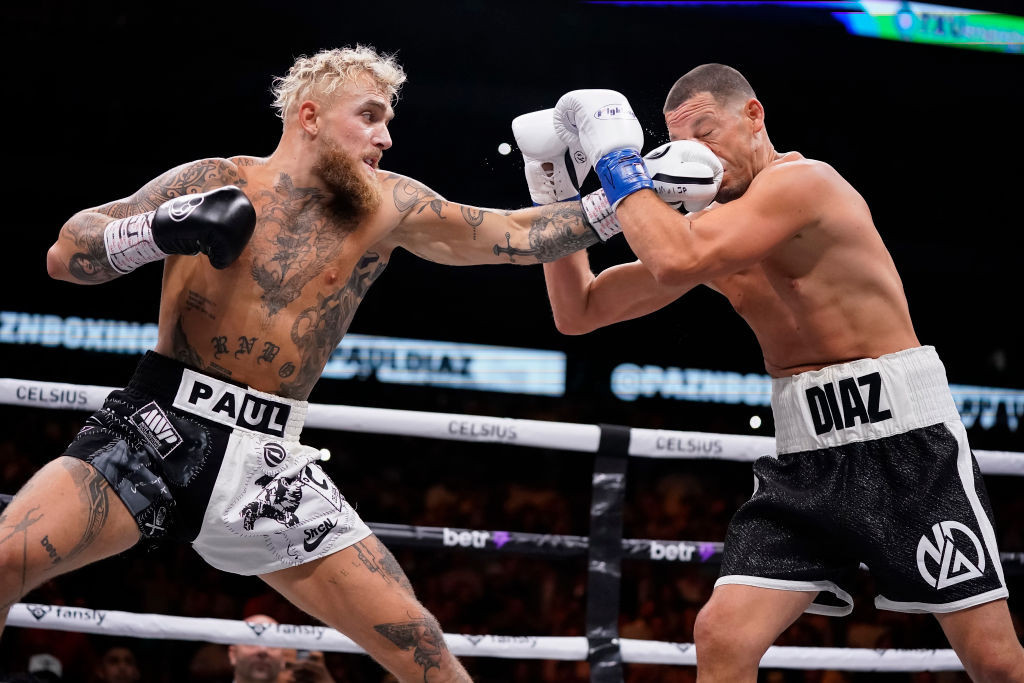 Jake Paul, during one of his last fights in 2023. GETTY IMAGES