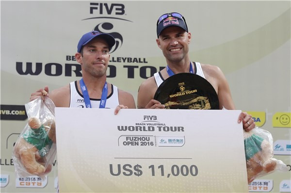 Philip Dalhausser and Nicholas Lucena earned the men's title at the Fuzhou Open ©FIVB