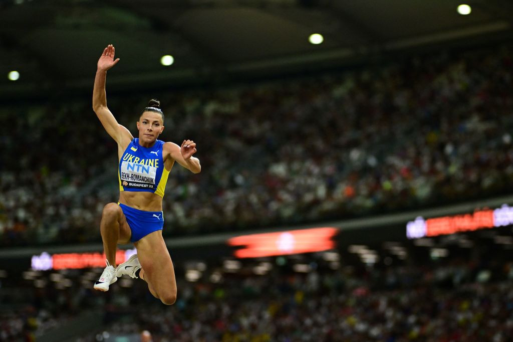 Triple jumper Maryna Bekh-Romanchuk, one of the icons of Ukrainian sport. GETTY IMAGES