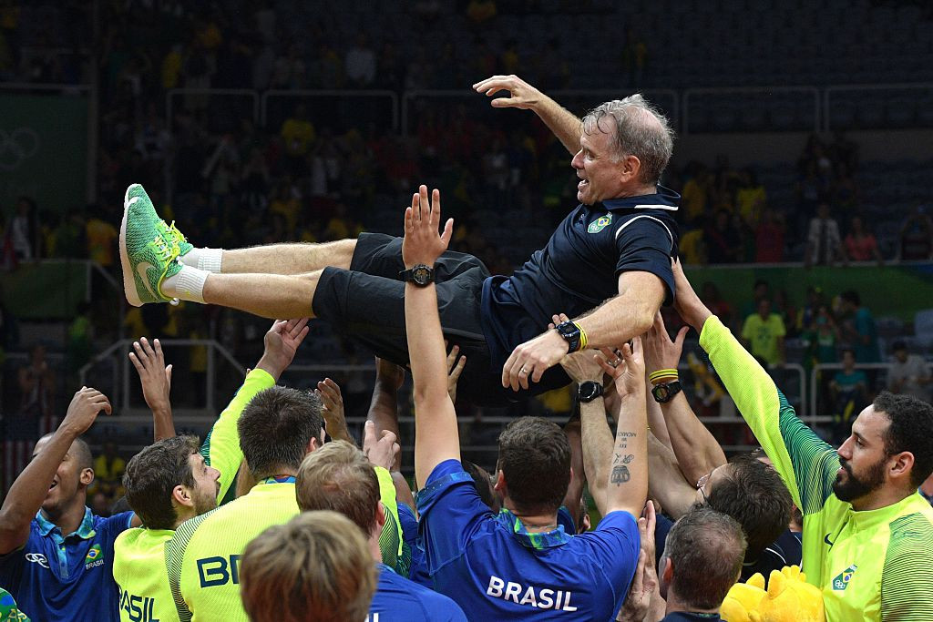 Bernardinho won gold medal in men's volleyball at Rio 2016. GETTY IMAGES