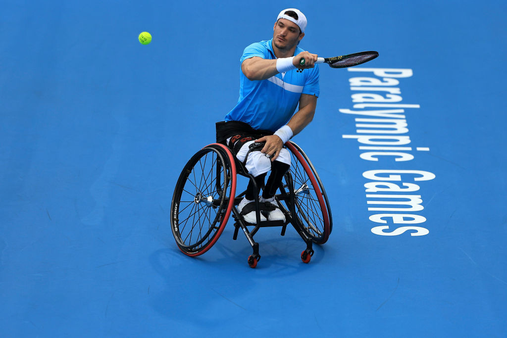 
The ParaPan American champion in adapted tennis, Gustavo Fernández, at Tokyo 2020. GETTY IMAGES