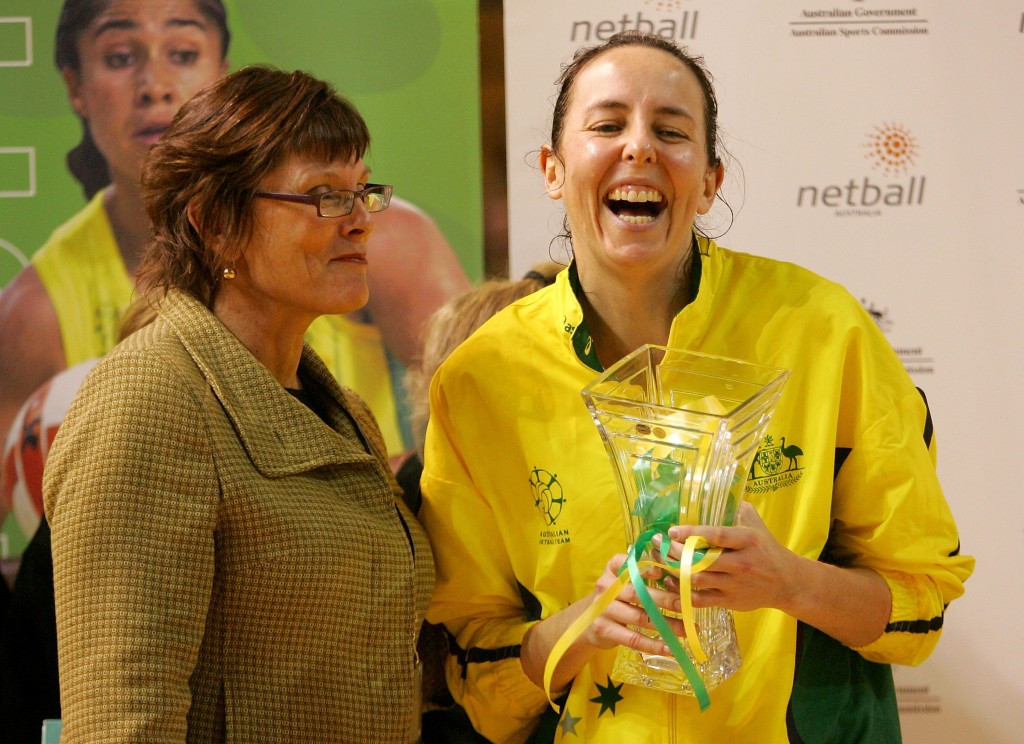Noeleen Dix, left, has stepped down as Netball Australia President after 10 years in the position ©Getty Images