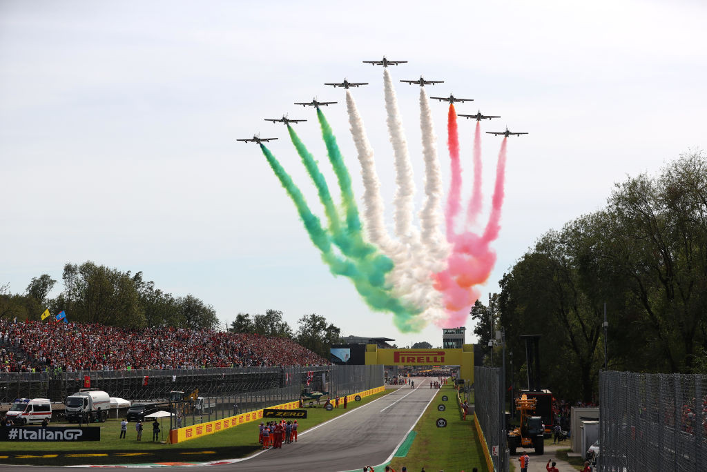 The Frecce Tricolori before the Italian F1 Grand Prix at Monza. GETTY IMAGES
