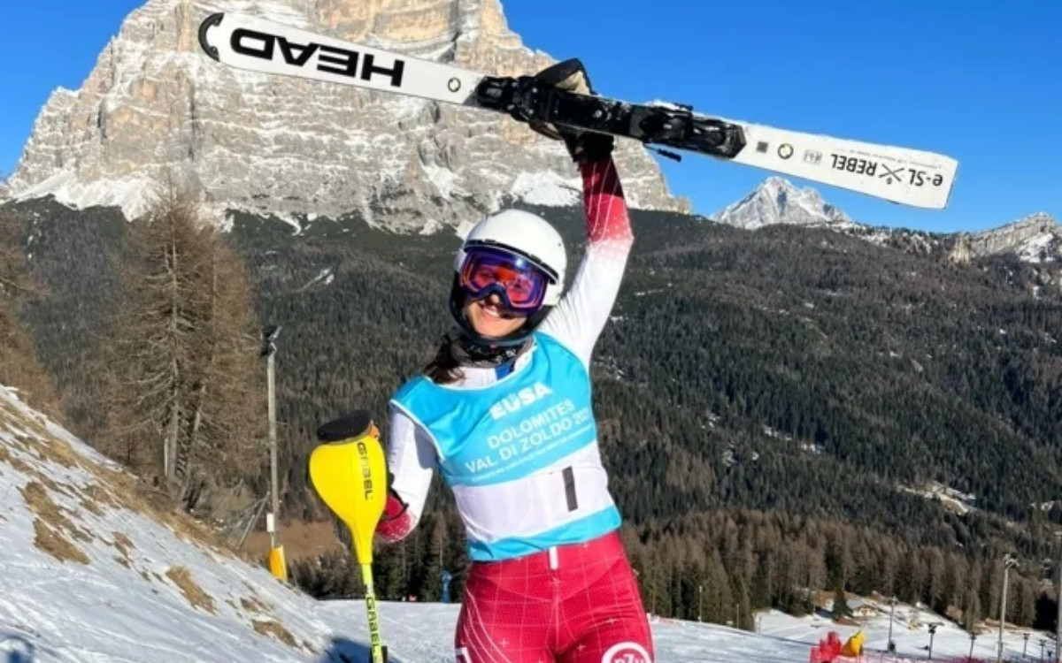 Chyla, happy with her experiencie at the European University Winter Championships. EUSA