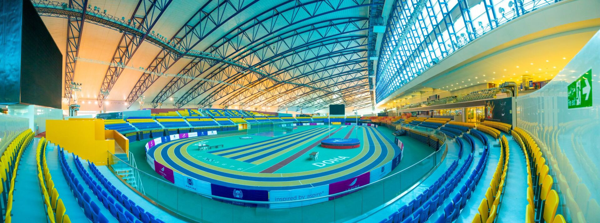 The Aspire Dome is a 40,000 square metre indoor sports arena. WORLD AQUATICS