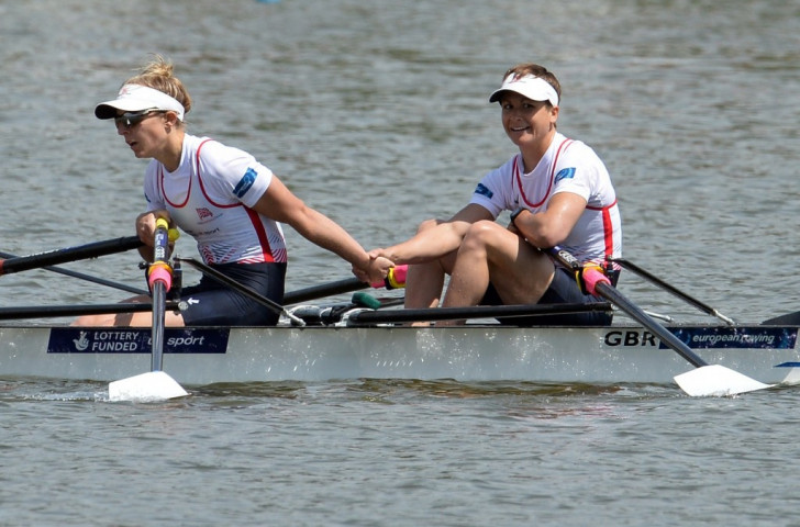 New pairing in the women's lightweight double sculls of London 2012 champion Kat Copeland (left) and Charlotte Taylor provided one of six golds which helped Britain head the medals table at the European Rowing Championships in Poznan ©Getty Images