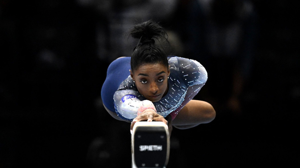 Biles returned with a big performance after nearly three years out. GETTY IMAGES