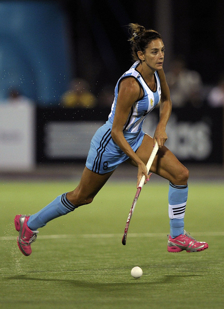 Argentina's Luciana Aymer, voted the world's best player eight times. GETTY IMAGES