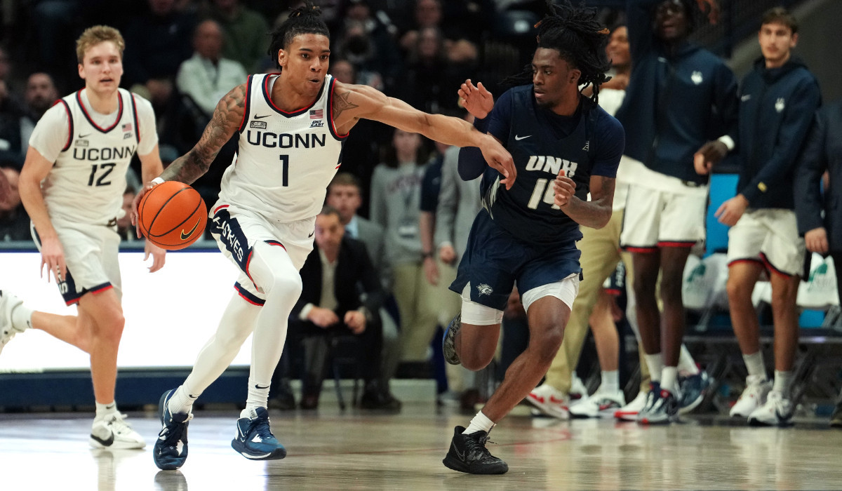 The Connecticut Huskies are the reigning NCAA men's basketball champions. GETTY IMAGES