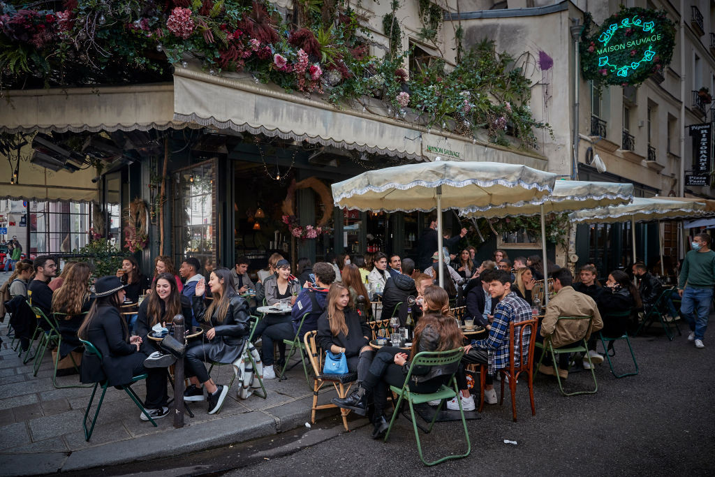 Paris shopkeepers are asking to open their terraces at night during the Olympics. GETTY IMAGES