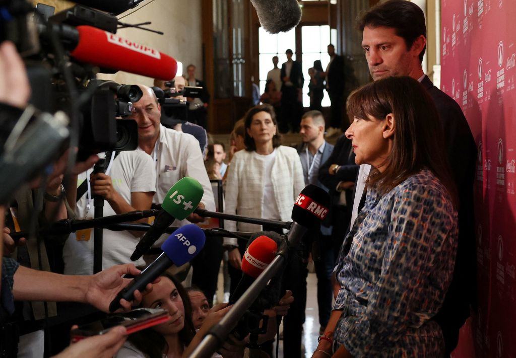 Anne Hidalgo, Mayor of Paris, answers questions from journalists. GETTY IMAGES