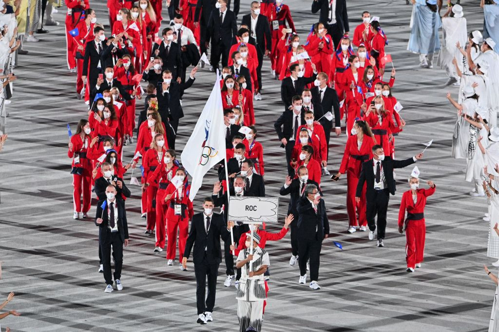 Russia competed at Tokyo 2020 under the banner of the Russian Olympic Committee. GETTY IMAGES