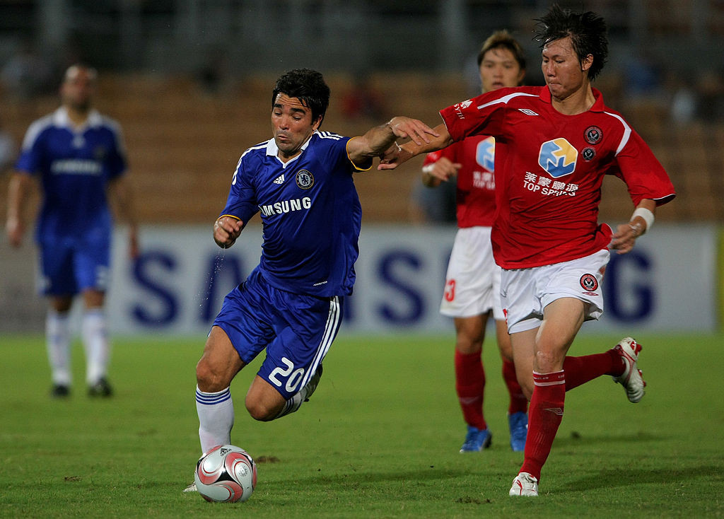 Li Tie, playing for Chengdu Blades FC. GETTY IMAGES