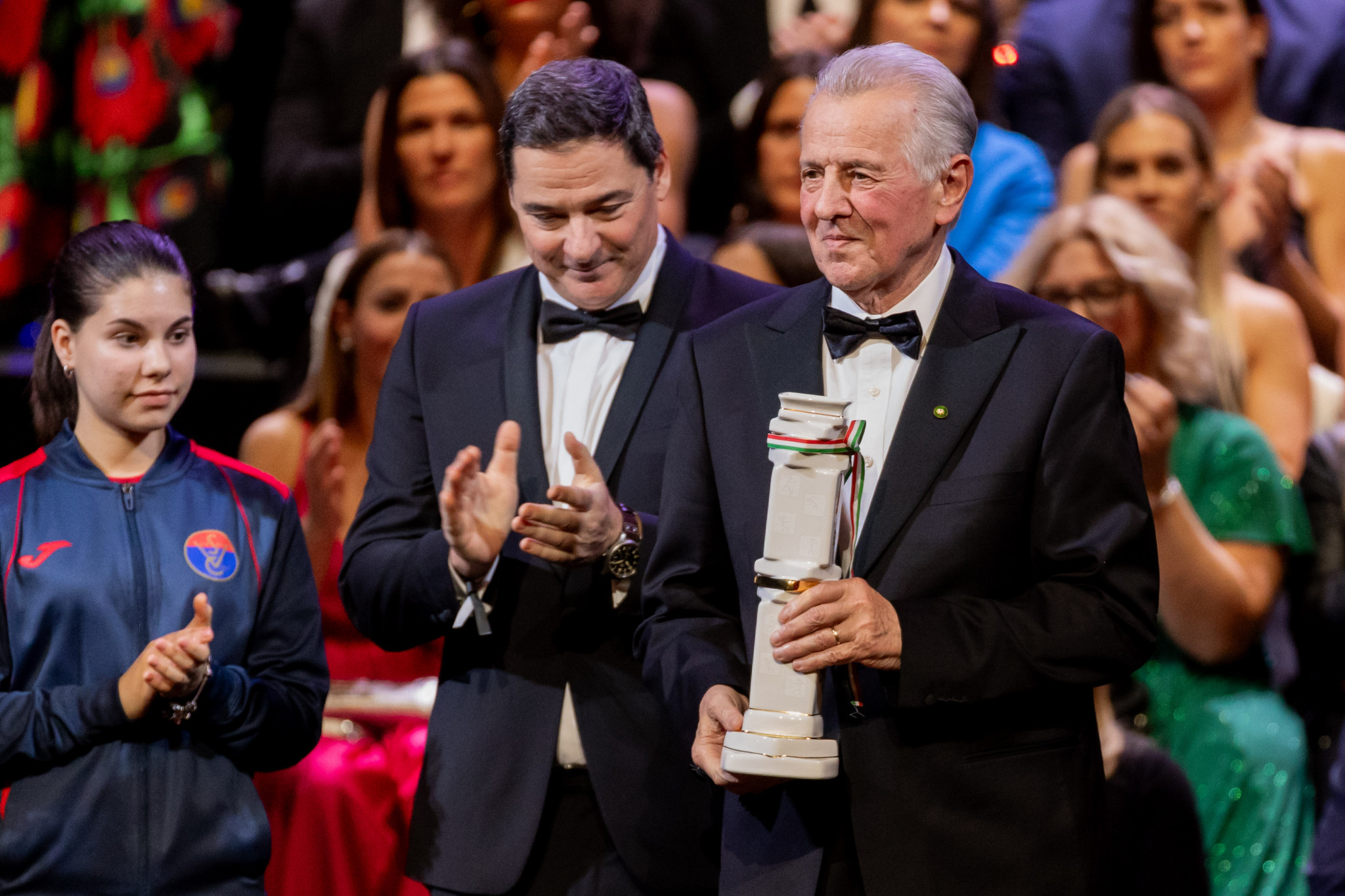 Hungarian IOC Honorary Member Pál Schmitt received the Lifetime Achievement Award. MSÚSZ/ZSOLT HALMAGYI