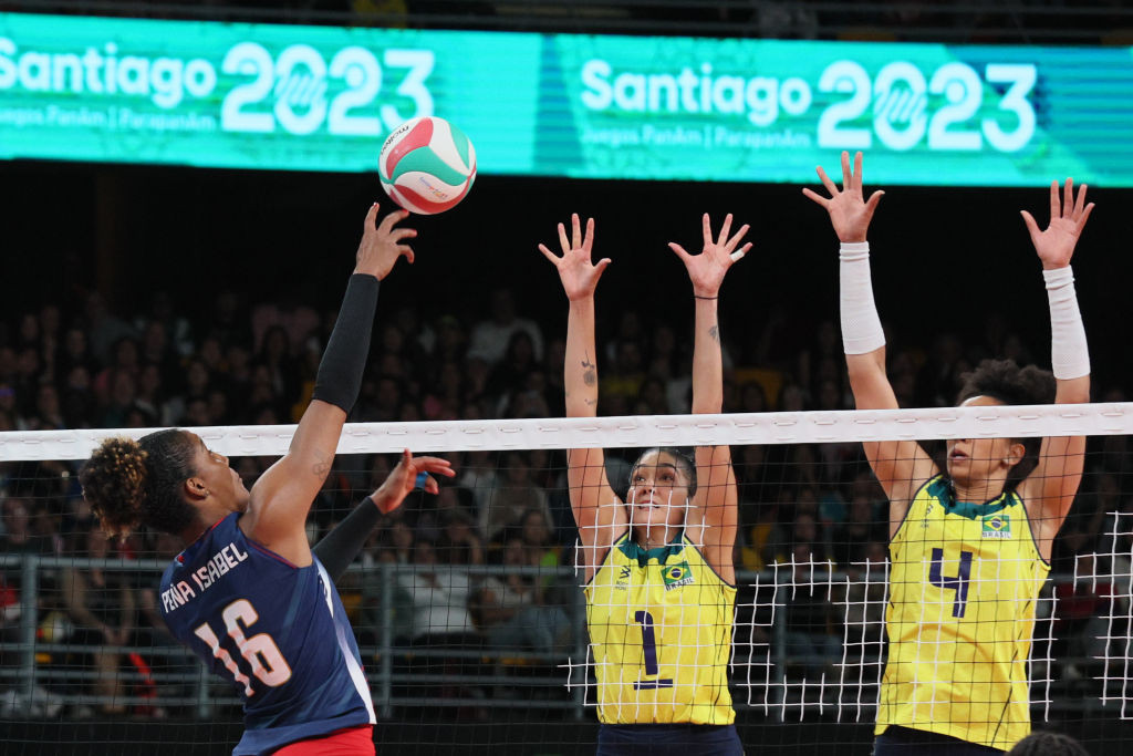 The women's final between the Dominican Republic and Brazil at the 2023 Pan Am Games in Santiago. GETTY IMAGES