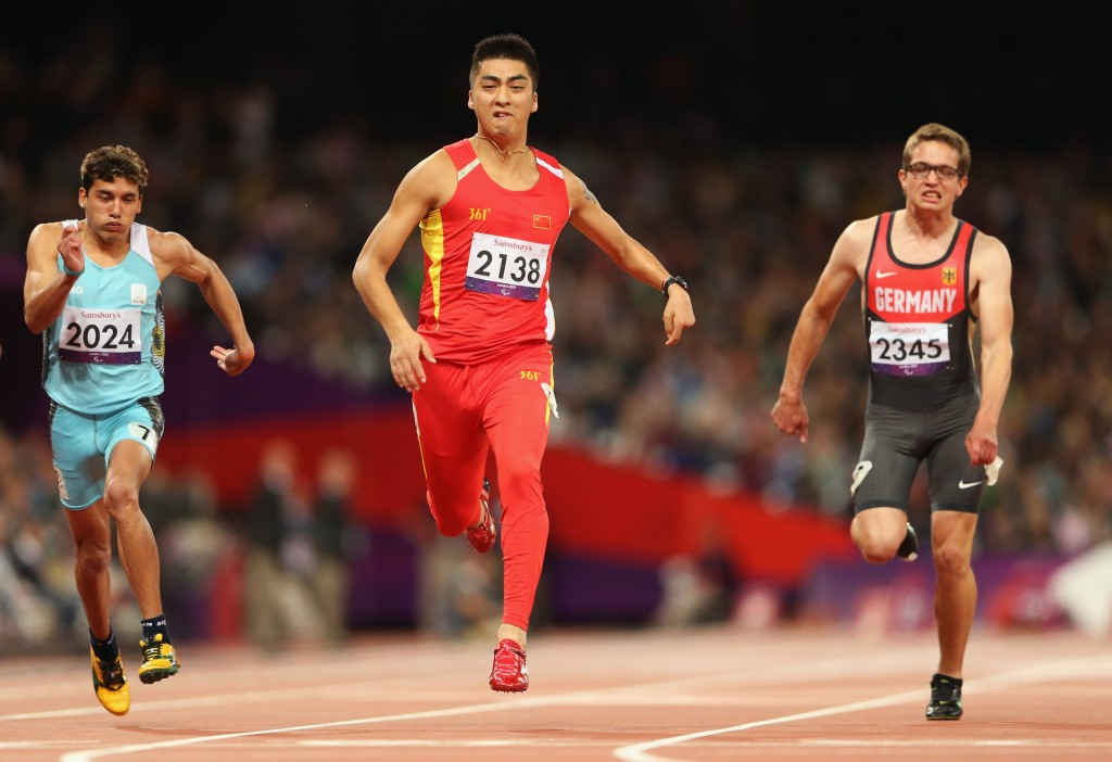 Xinhan Fu set a world leading time in the men’s T35 200m event