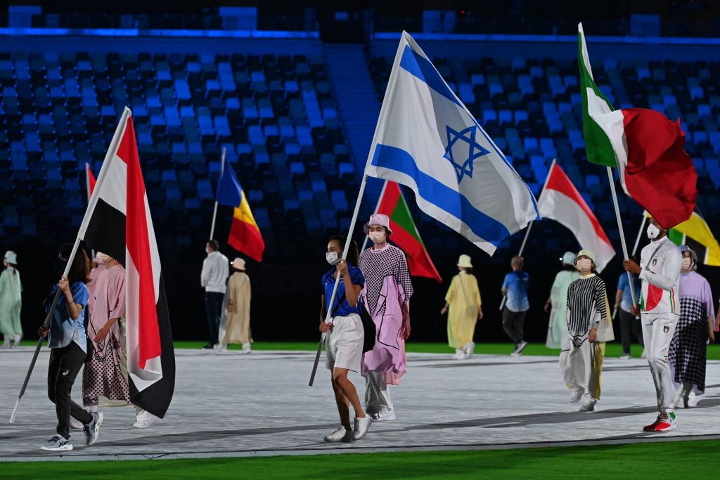 Israel's Linoy Ashram during the Tokyo 2020 Closing Ceremony. GETTY IMAGES