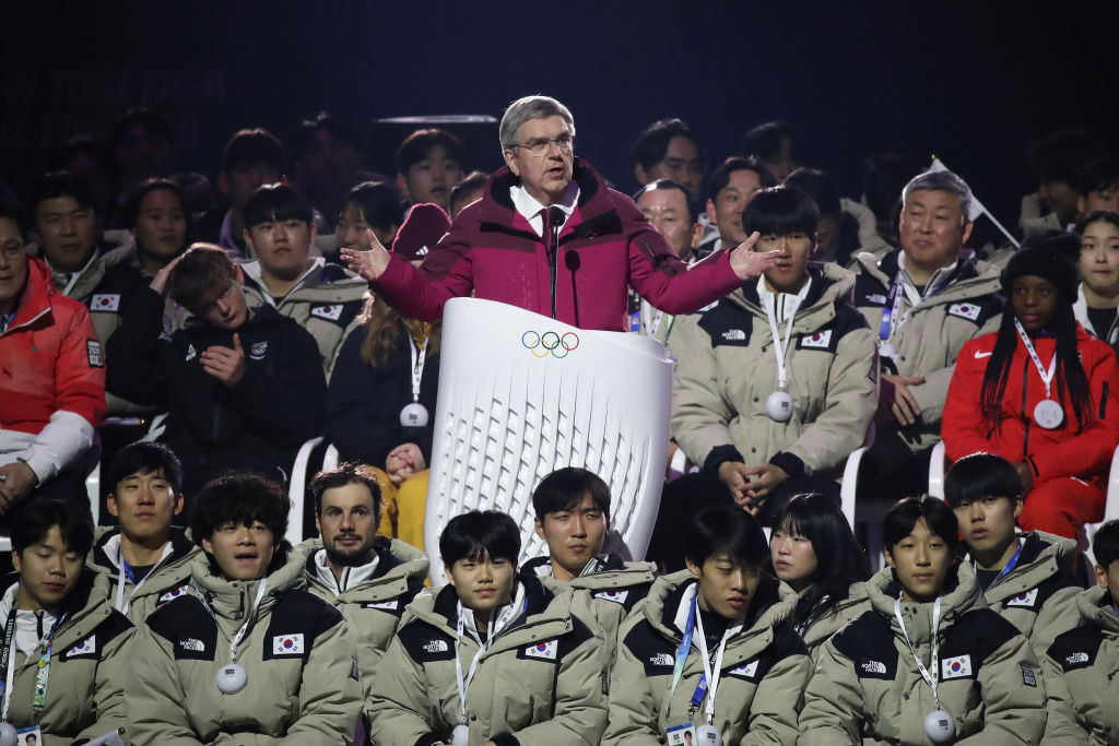 IOC President Thomas Bach, at the Opening Ceremony of the Winter Youth Olympic Games. GETTY IMAGES 