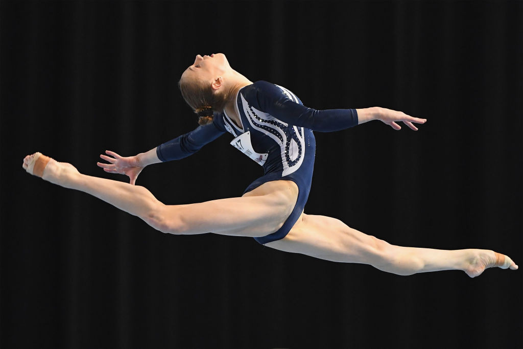 Georgia-Rose Brown of Victoria competes on the Floor during the Australian Gymnastics Championships. GETTY IMAGES