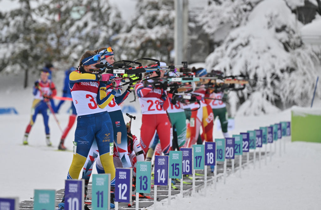 Italy won the 4x6 km mixed relay biathlon. GETTY IMAGES