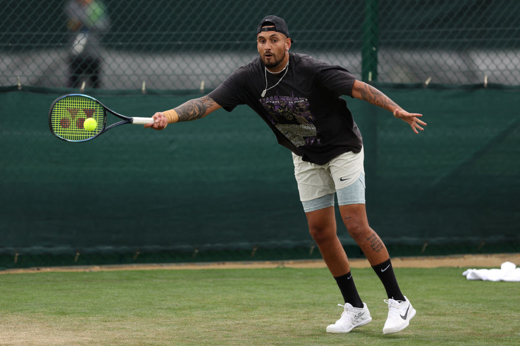 Nick Kyrgios has announced his intention to play for two more seasons. GETTY IMAGES