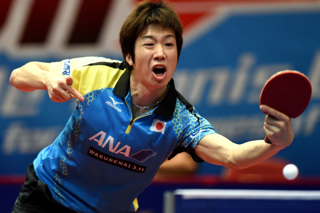 Jun Mizutani ousted top seed Dimitrij Ovtcharov in the final of the men’s singles competition