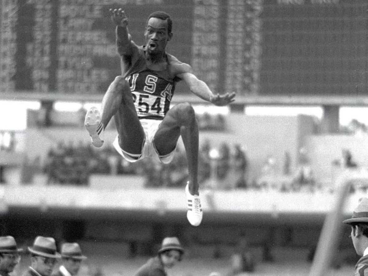 Beamon jumped 8.90 m (29 ft 2 1/2 in) to win the gold medal and setting a new world record. GETTY IMAGES