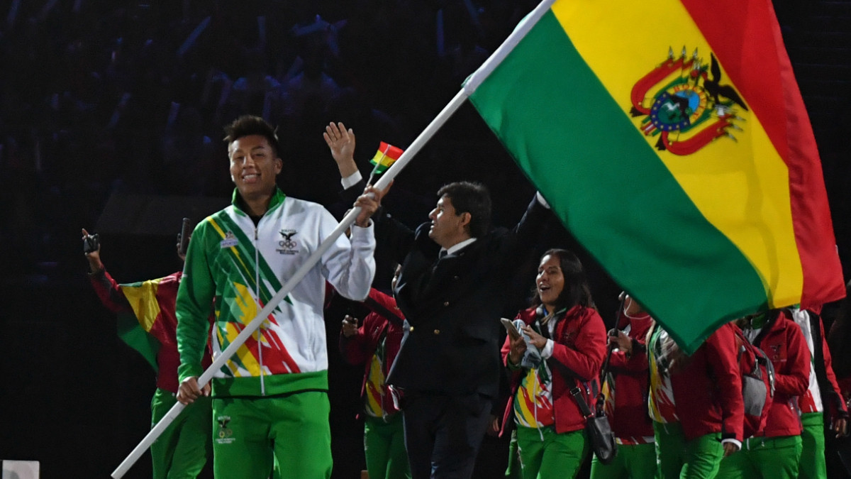 Conrado Moscoso was Bolivia's flag bearer at the 2019 PanAm Games. GETTY IMAGES